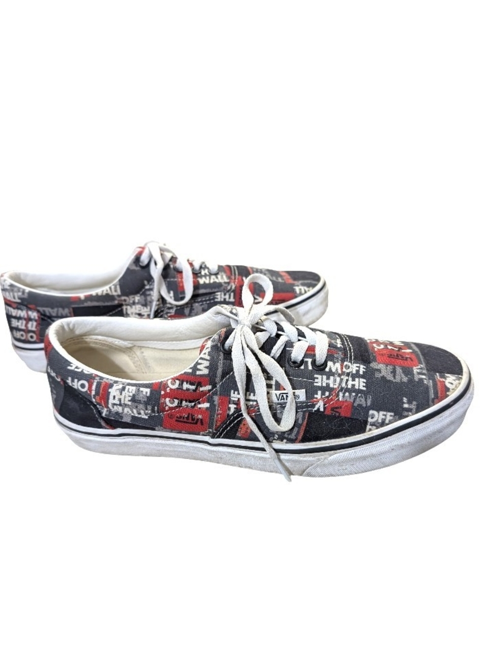 Vans Era Off The Wall Logo Graphic Canvas Low Top Sneakers Men's Size 9.0